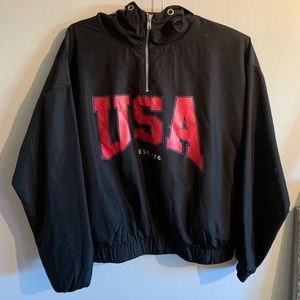 Brandy Melville Quarter Zip Windbreaker